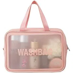 AASAISH Cosmetic Bag Clear Toiletry Bag, Wash Make Up Bag PVC Waterproof Zippered Cosmetic Bag, Large Capacity Carry Pouch Portable Carry Pouch for Women Men-picture-29