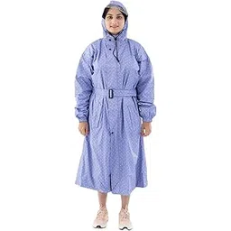 aashi Women's Waterproof Raincoat – Hooded, Belted Long Rainwear with Front Zip & Button Closure, Lightweight & Packable for Monsoon & Travel-picture-34