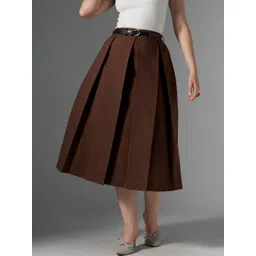 AASK Cotton Midi Flared Skirt-picture-10