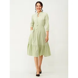 AASK Crepe Fit & Flare Midi Dress-picture-22