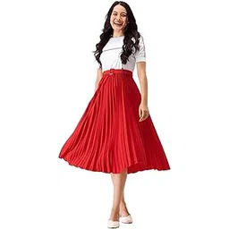 aask Women Fit& Flare Polyster Solid Dress for Women-picture-29