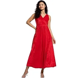 aask Women Solid PlainRound Neck Full Sleeves Dress-picture-10