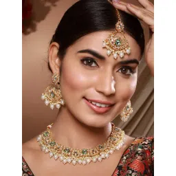 Aatmana Gold Brass Jewellery Set-picture-13