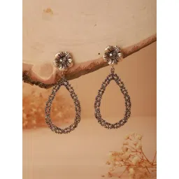 Aatmana Gold-Toned TearDangler Shaped Dangler Earrings-picture-28