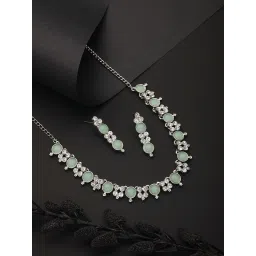 Aatmana Green Necklace & Earring Set for Women image 3