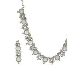 Aatmana Green Necklace & Earring Set for Women image 4