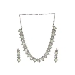 Aatmana Green Necklace & Earring Set for Women image 5