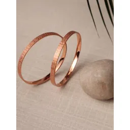 aatmana Jazz And Sizzle Rose Gold-Plated Bangle - Set of 2-picture-12