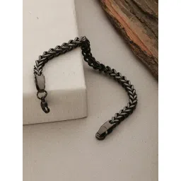 Aatmana Men Black Rhodium-Plated Link Bracelet-picture-29