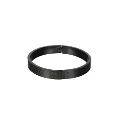 Aatmana Men Black Stainless Steel Dotted Print Kada Bracelet image 5