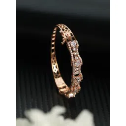 Aatmana Rose Gold-Plated American Diamond Studded Bracelet-picture-35
