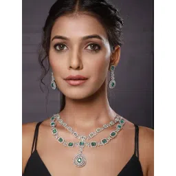 Aatmana Silver Cz Stone Jewellery Set-picture-30