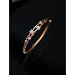 Aatmana Silver-toned Rose Gold-Plated Bangle-Style Bracelet-picture-14