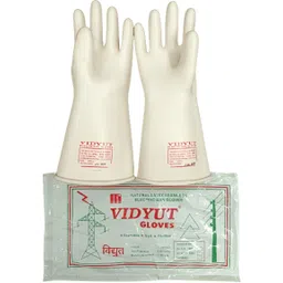 aatrangi 1 PAIR Vidyut 11 KV Electrical Insulated Rubber Seamless Safety Hand Gloves RubberSafety Gloves image 1