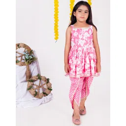AATYA KIIDS Girls Floral Printed Cotton Kurti with Dhoti Pant-picture-38