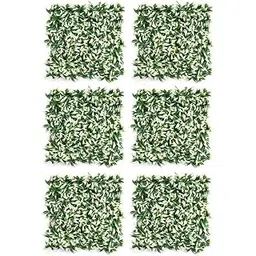 AAVANA GREENS Artificial Wall Grass for Home Decoration | 50 x 50 CM | Grass Mat Panel | Vertical Garden Artificial Wall Plants (Pack of 6, Pattern 14)-picture-19