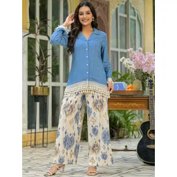 Aavanya Shirt Collar Tunic With Palazzos Co-Ords-picture-18
