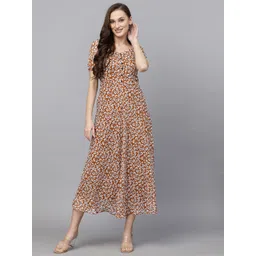 aayu Floral Printed Fit & Flare Midi Dress-picture-10