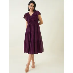 aayu Georgette Fit & Flare Midi Dress-picture-14