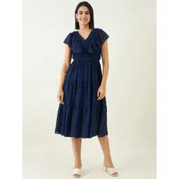 aayu Georgette Fit & Flare Midi Dress-picture-15