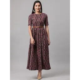 aayu Round Neck Floral Printed Maxi Dress image 1