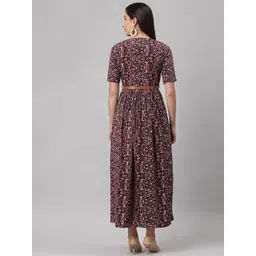 aayu Round Neck Floral Printed Maxi Dress image 4