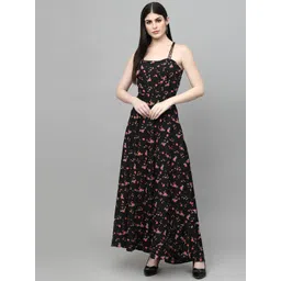 aayu Women Floral Printed Crepe Fit & Flare Maxi Dress-picture-22