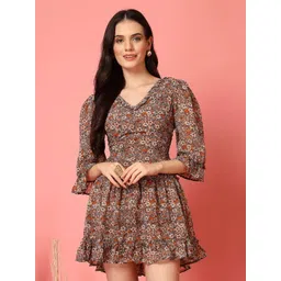 aayu Women Floral Printed Fit & Flare Mini Dress-picture-21