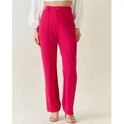 aayu-all about you Women High-Rise Relaxed Fit Flat-Front Pants-picture-13