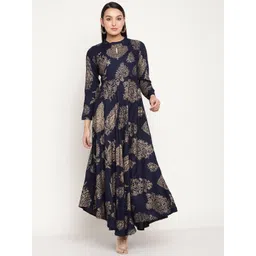 aayusika Women Ethnic Printed Keyhole Neck Anarkali Kurta-picture-18
