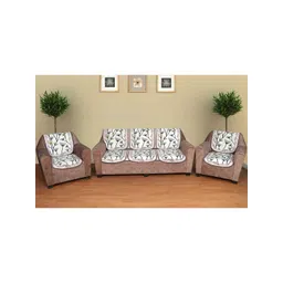 AAZEEM 5 Seater White Printed Sofa Covers-picture-10