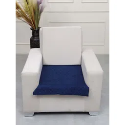 AAZEEM Blue Solid Velvet 1 Piece Sofa Cover-picture-12