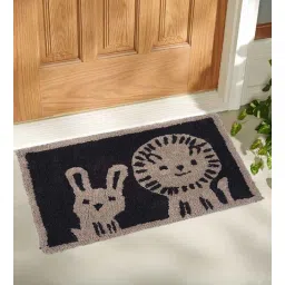 aazeem Brown Abstract Cotton 24x16 Inches AntiSkid Door Mat (1Pc)-picture-17
