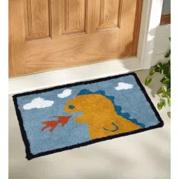 aazeem Orange Abstract Cotton 24x16 Inches AntiSkid Door Mat (1Pc)-picture-13