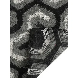 AAZEEM Unisex Black & White Cotton Anti Skid Rectangle Doormat image 3