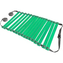 ABB INITIO GYM Polypropylene Adjustable Grey Green Agility Ladder | Speed Ladder for Exercise | 8M Strap 16 Rungs Set-picture-21
