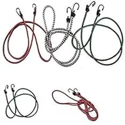 ABB Ropes & Niwars Elastic Rope Bungee Cord Stretch Tie for Hanging Clothes on Trips Carrying Bags on Bikes Camping Hiking Outdoor Activities Home Use Packaging and Daily Utility Needs - Pack of 12-image-39
