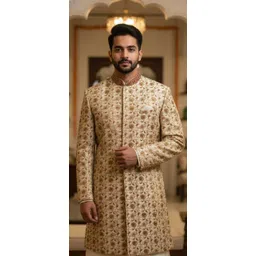 Abc wedding sherwani Embroidered Sherwani-picture-15
