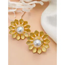 Abdesigns Classic Gold-Plated Stud Earrings-picture-30