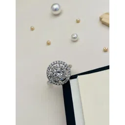 Abdesigns Exquisite Silver Plated American Diamond Ring-picture-40