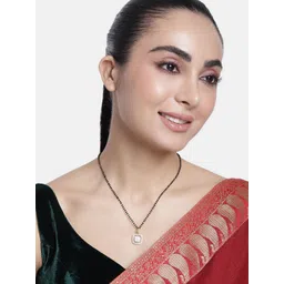 ABDESIGNS Gold-Plated American Diamond & Beaded Mangalsutra-picture-14