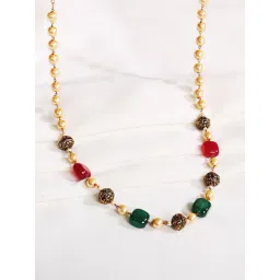 Abdesigns Gold Plated Jaipuri Beads Pearls Jewellery Mala without Earrings-picture-46