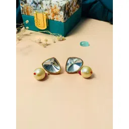 Abdesigns Gold Plated Kundan Polki & American Diamond Earrings-picture-27