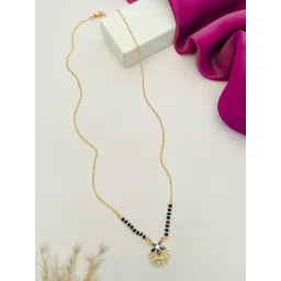 Abdesigns Gold-Tone Plated American Diamond Studded Beaded Mangalsutras-picture-18