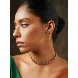 Abdesigns Gold-Tone Plated Statement Necklace & Earring Set-picture-32