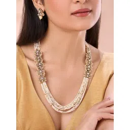 Abdesigns Gold-Tone Plated Statement Necklace & Earring Set-picture-28