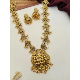 Abdesigns Gold-Tone Plated Statement Necklace & Earring Set-picture-23