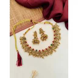 Abdesigns Gold-Tone Plated Statement Necklace & Earring Set-picture-22