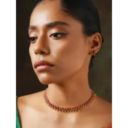 Abdesigns Gold-Tone Plated Statement Necklace & Earring Set-picture-29