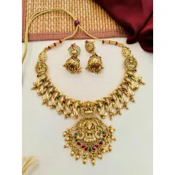 Abdesigns Gold-Tone Plated Statement Necklace & Earring Set-picture-30